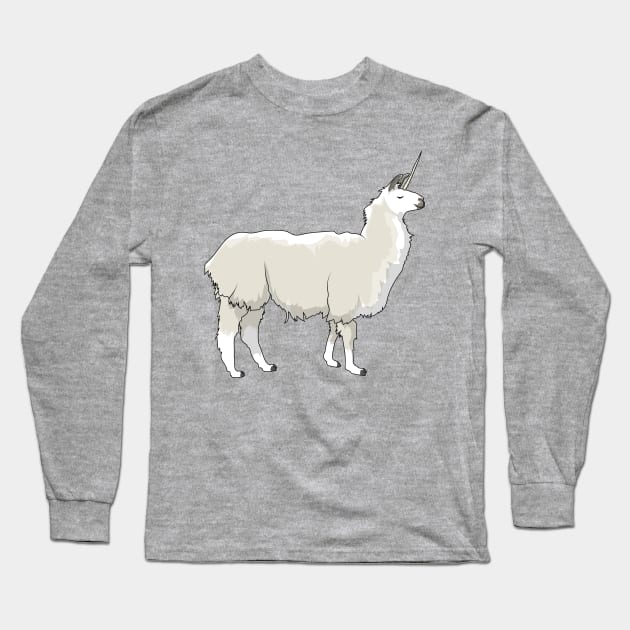Llamacorn Long Sleeve T-Shirt by Sticker Steve